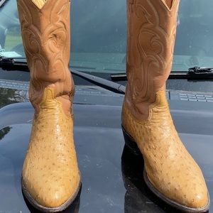 Tony lama quill ostrich boots